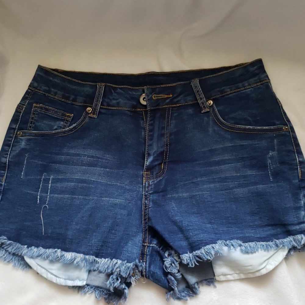 High waisted jean shorts